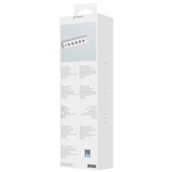 Power Strip Proove Prism (5AC + 2 Type-C + 2 USB) 1.6m - Photo 4