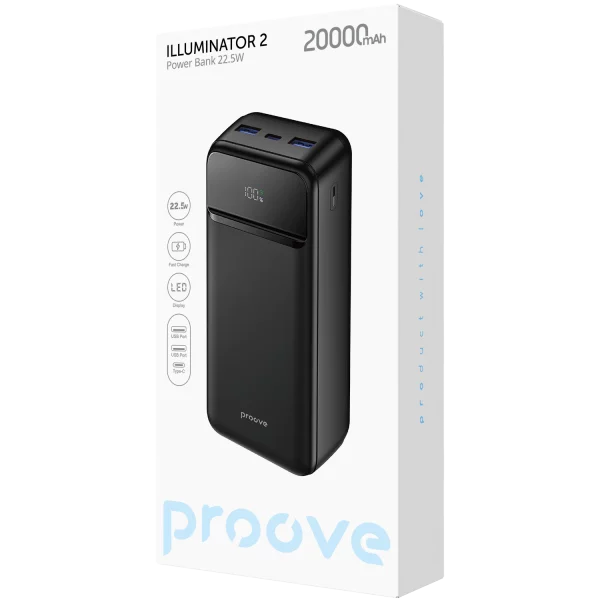 Power Bank Proove Illuminator 2 22.5W 20000mAh - Photo 3