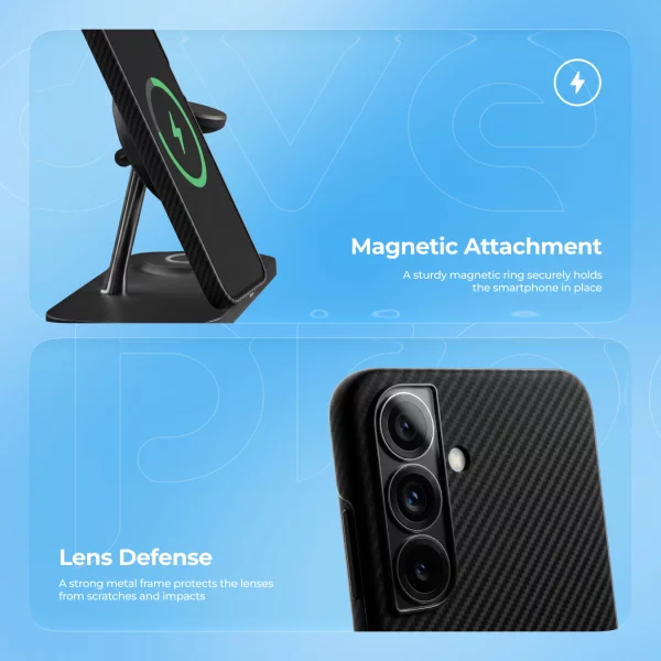 Proove Carbon Slim with Magnetic Ring Samsung Galaxy S25 Ultra - Foto 3