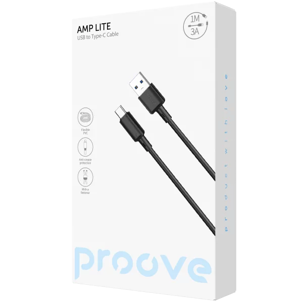 Cable Proove AMP Lite USB to Type-C 3A (1m) - Photo 1