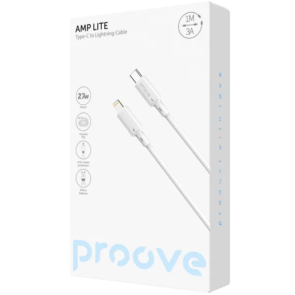 Cable Proove AMP Lite Type-C to Lightning 27W (1m) - Photo 1