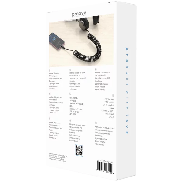 Cable AUX Proove Steel Spring Type-C to 3.5 - Photo 2