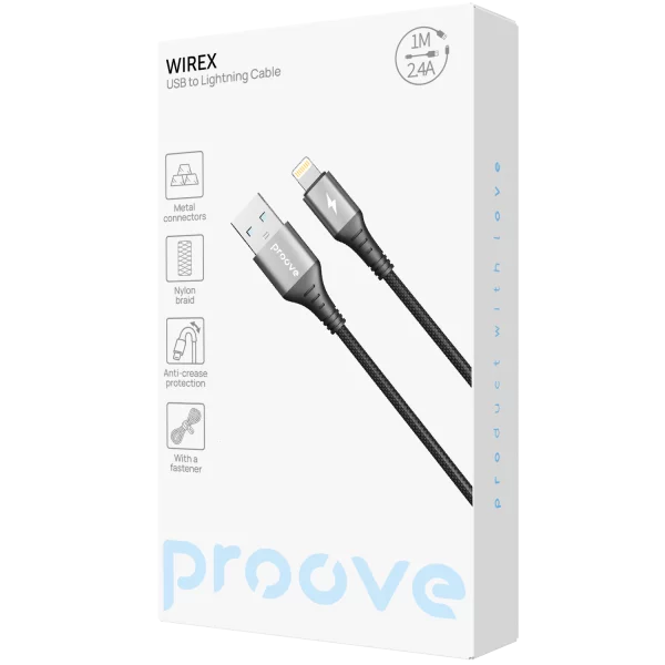 Cable Proove WireX USB to Lightning 2.4A (1m) - 照片 1