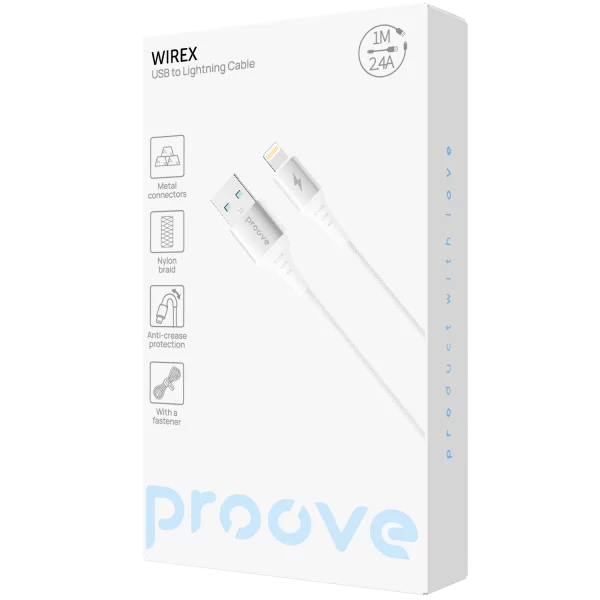 Cable Proove WireX USB to Lightning 2.4A (1m) - 照片 1