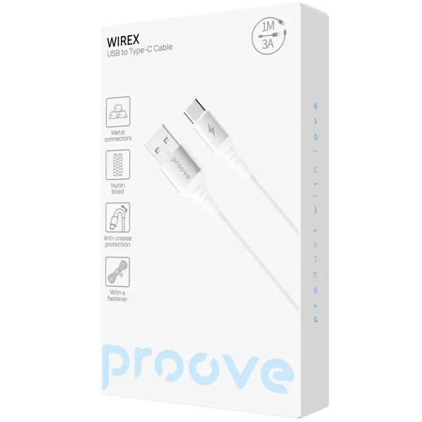 Cable Proove WireX USB to Type-C 3A (1m) - foto 1