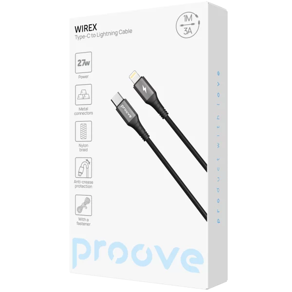 Cable Proove WireX Type-C to Lightning 27W (1m) - foto 1