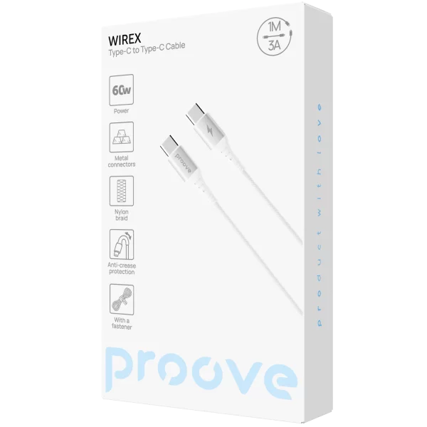Cable Proove WireX Type-C to Type-C 60W (1m) - foto 1