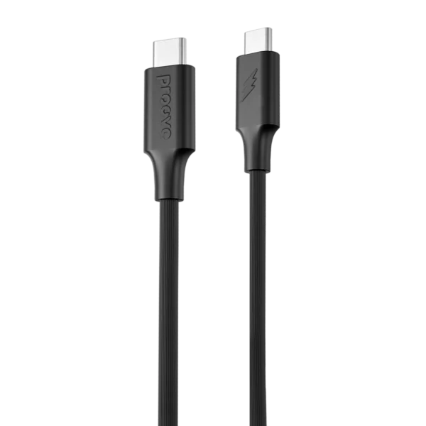 Kabel Proove gestreiftes Silikon Typ C auf Typ C 60W (1m)