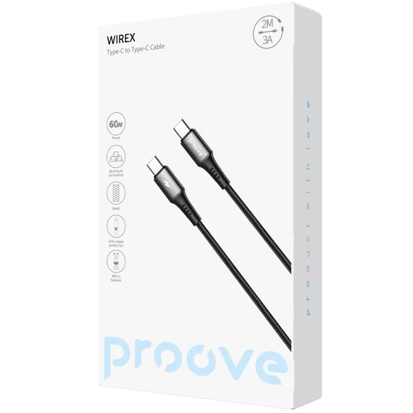 Cable Proove WireX Type-C to Type-C 60W (2m) - Photo 1