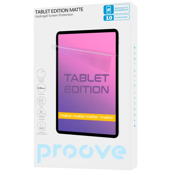 Protective hydrogel film Proove Hydrogel Screen Protection TABLET EDITION Matte