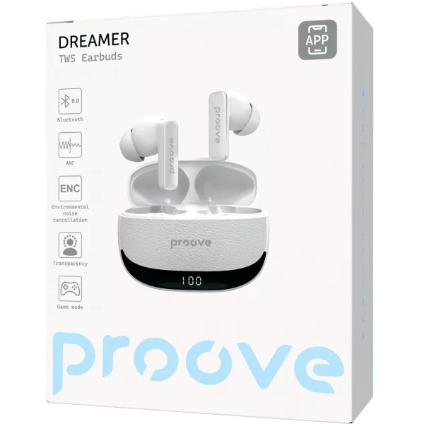 Wireless Earphones Proove Dreamer TWS with ANC (APP) - Photo 1