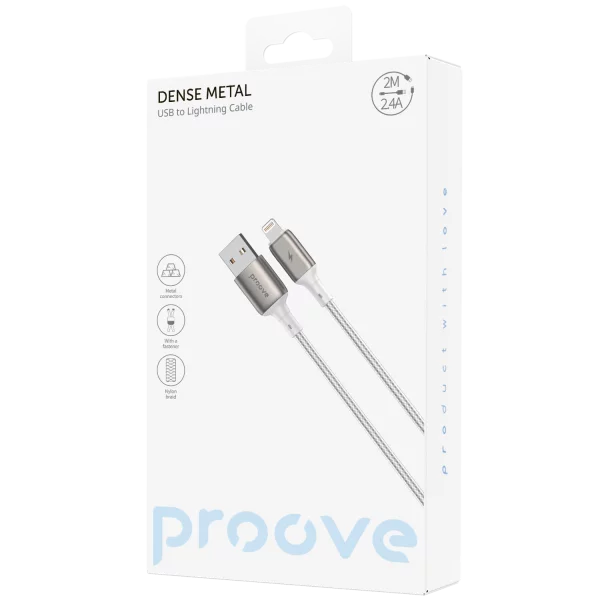 Cable Proove Dense Metal USB to Lightning 2.4A (2m) - Photo 4