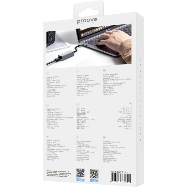 Adapter OTG Proove Extension RJ45 to Type-C - foto 2