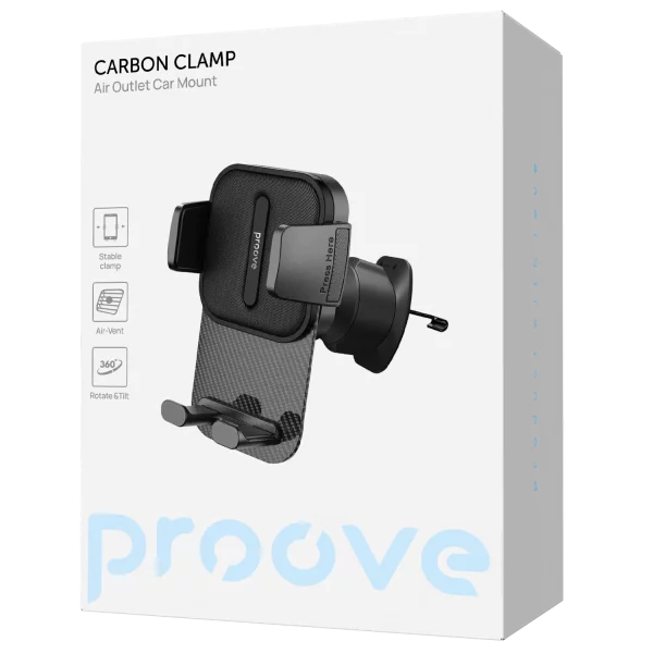 Тримач в машину Proove Carbon Clamp Air Outlet Car Mount - фото 1