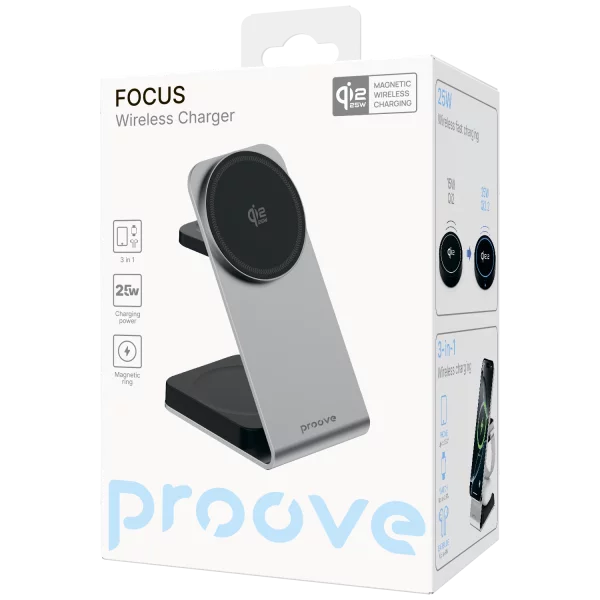Wireless charger Proove Focus 3 in 1 Qi2.2 25W - photo 1