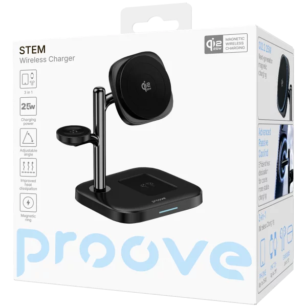 Ładowarka bezprzewodowa Proove Stem 3 in 1 Qi2.2 25W - Zdjęcie 1