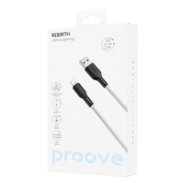 Cable Proove Rebirth USB to Lightning 2.4A (1m) - Photo 1