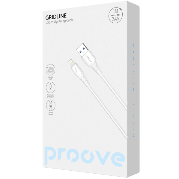 Cable Proove GridLine USB to Lightning 2.4A (1m) - Photo 1