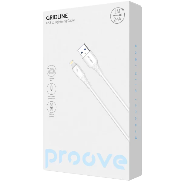 Cable Proove GridLine USB to Lightning 2.4A (1m) - Photo 1