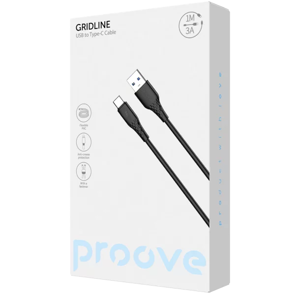 Cable Proove GridLine USB to Type-C 3A (1m) - Photo 1