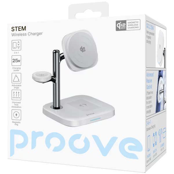 Wireless charger Proove Stem 3 in 1 Qi2.2 25W - photo 1
