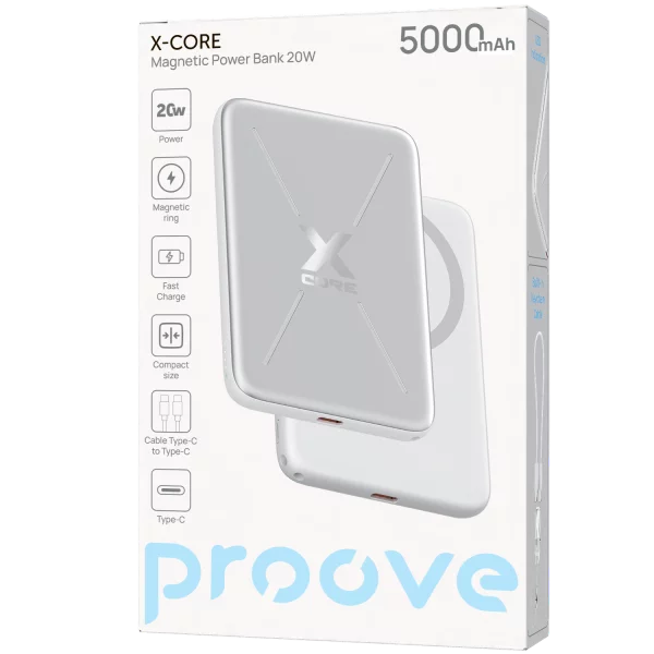Power Bank Proove X-Core 20W 5000mAh With Cable Type-C to Type-C - Photo 1