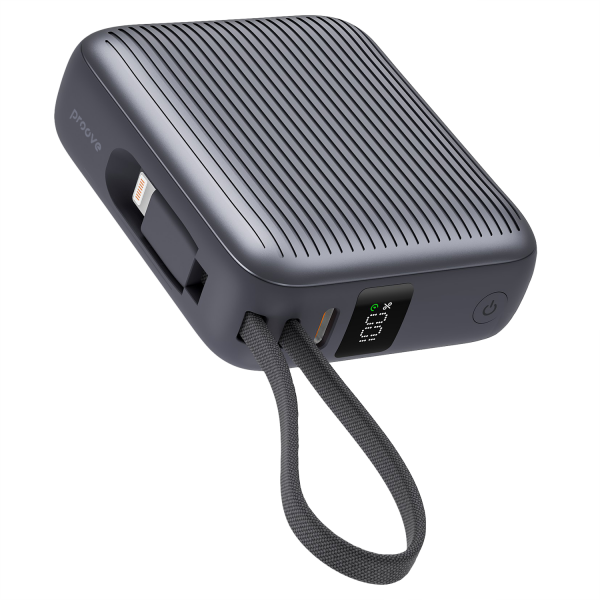Power Bank Proove Moon Rock 22.5W 10000mAh With Integrated Charging Cables Type-C/Lightning