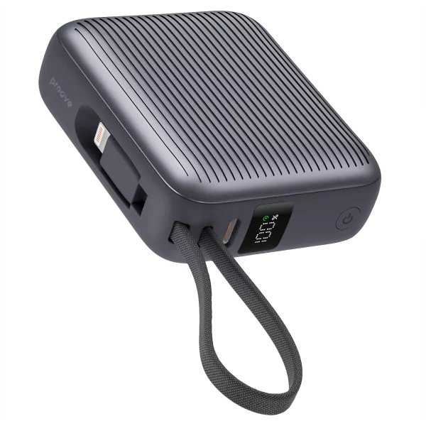 Power Bank Proove Moon Rock 22.5W 10000mAh With Integrated Charging Cables Type-C/Lightning