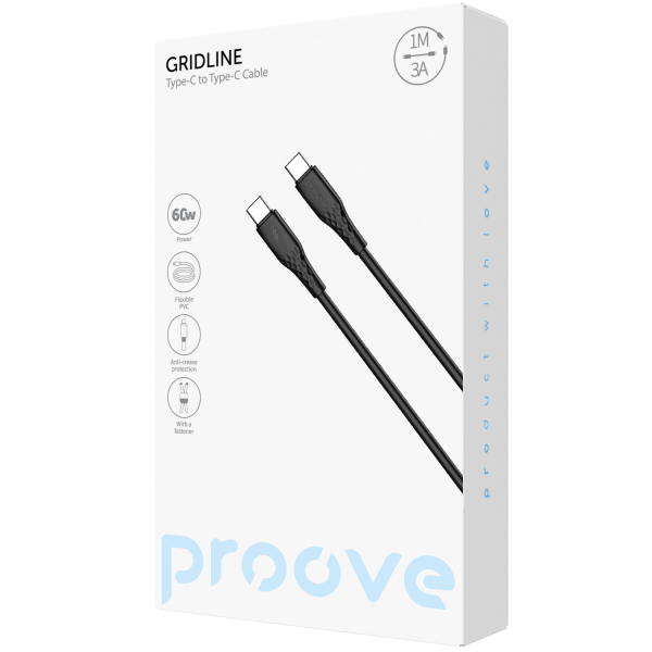Cable Proove GridLine Type-C to Type-C 60W (1m) - Photo 1