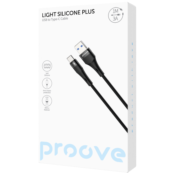 Cable Proove Light Silicone Plus USB to Type-C 3A (1m) - Photo 1