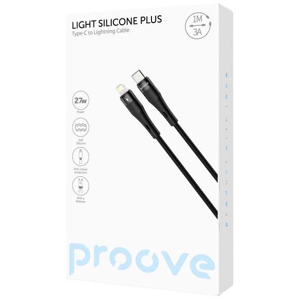 Cable Proove Light Silicone Plus Type-C to Lightning 27W (1m) - Photo 1