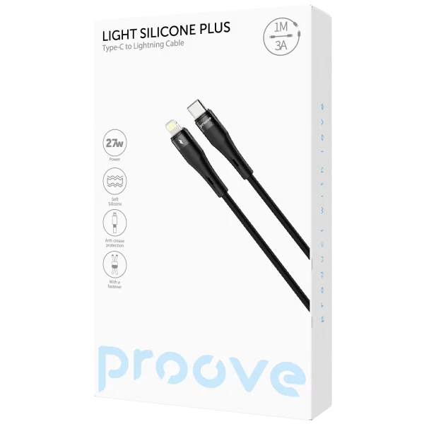Cable Proove Light Silicone Plus Type-C to Lightning 27W (1m) - Photo 1