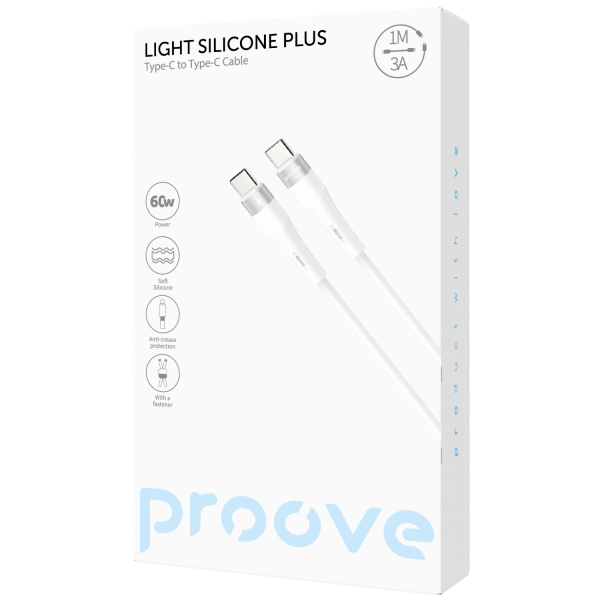 Cable Proove Light Silicone Plus Type-C to Type-C 60W (1m)