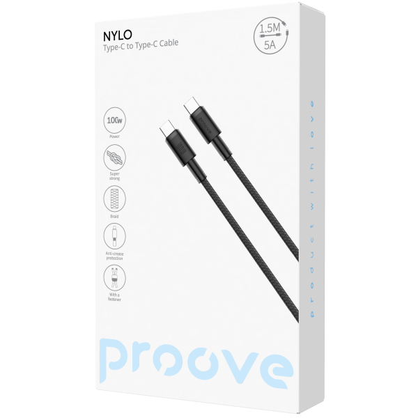 Cable Proove Nylo Type-C to Type-C 100W (1.5m)
