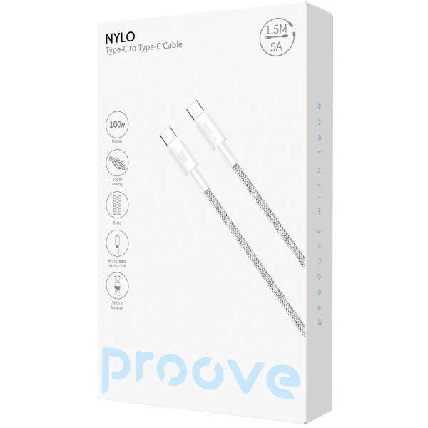 Cable Proove Nylo Type-C to Type-C 100W (1.5m)