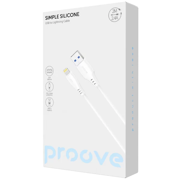 Cable Proove Simple Silicone USB to Lightning 2.4A (2m) - Photo 1