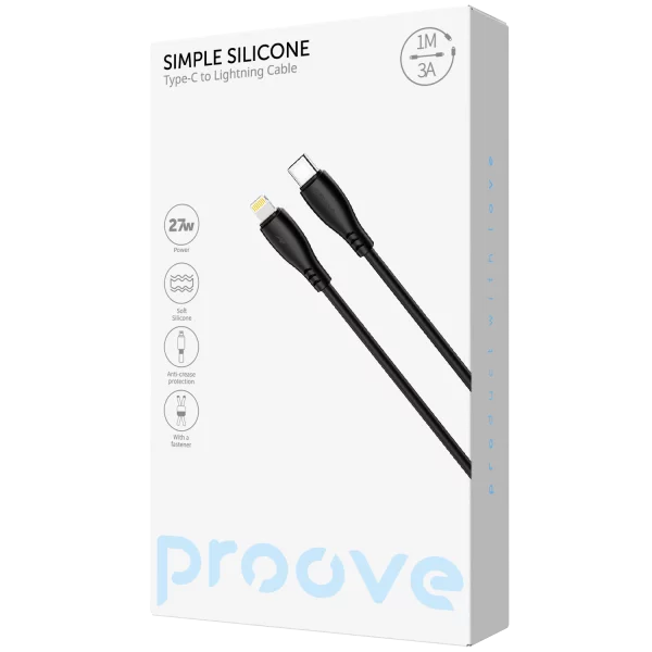 Cable Proove Simple Silicone Type-C to Lightning 27W (1m) - Photo 1