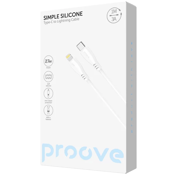 Cable Proove Simple Silicone Type-C to Lightning 27W (1m) - Photo 1