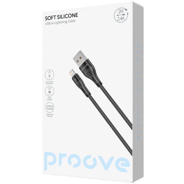 Cable Proove Soft Silicone USB to Lightning 2.4A (2m)