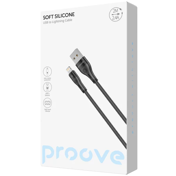Cable Proove Soft Silicone USB to Lightning 2.4A (2m) - Foto 1