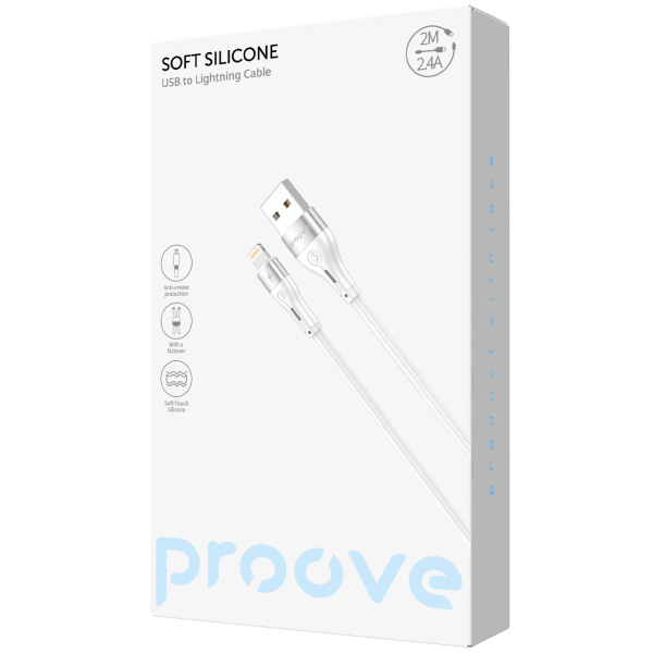 Cable Proove Soft Silicone USB to Lightning 2.4A (2m)