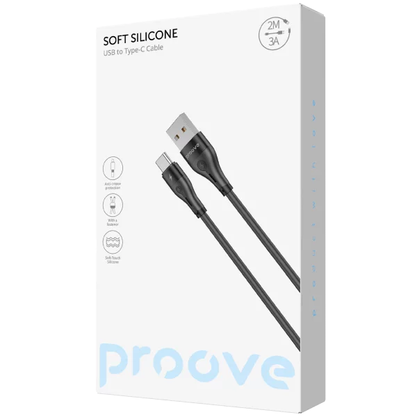 Cable Proove Soft Silicone USB to Type-C 3A (2m) - Photo 1