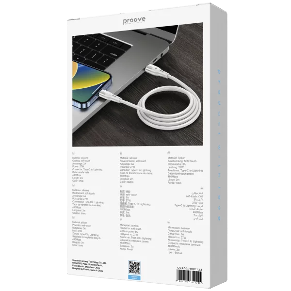 Cable Proove Soft Silicone Type-C to Lightning 27W (2m) - Foto 2