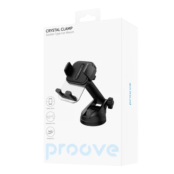 Car Holder Proove Crystal Clamp Suction Type Car Mount - Photo 1