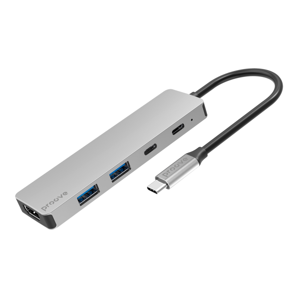 Type-C-HUB Proove Iron Link Type C to 2*USB3.0+HDMI+Type-C+PD (5 in 1) - Photo 2