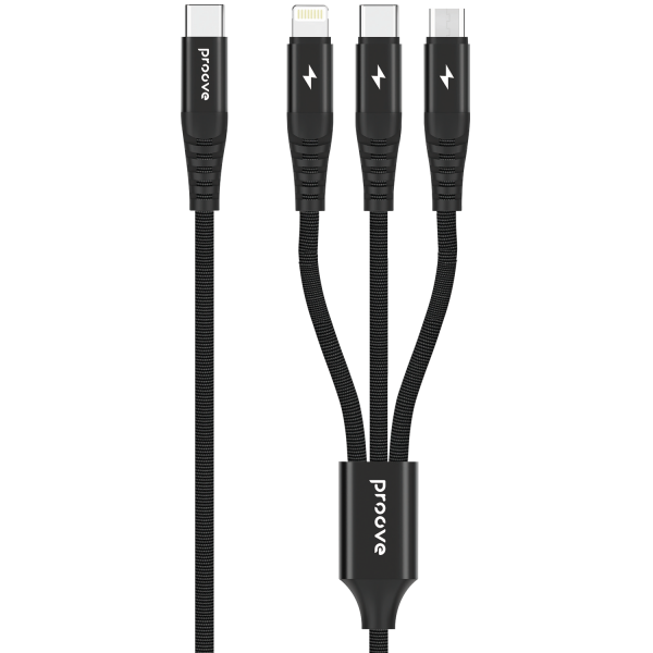 Cable Proove Hydra 3 in1 Type-C + Micro USB + Lightning (1m) - Photo 2
