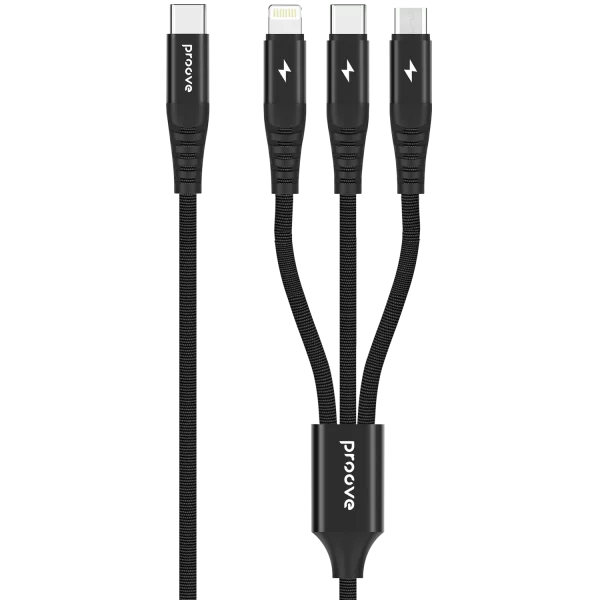 Proove Hydra 3 in 1 Type-C + Micro USB + Lightning cable (1m)