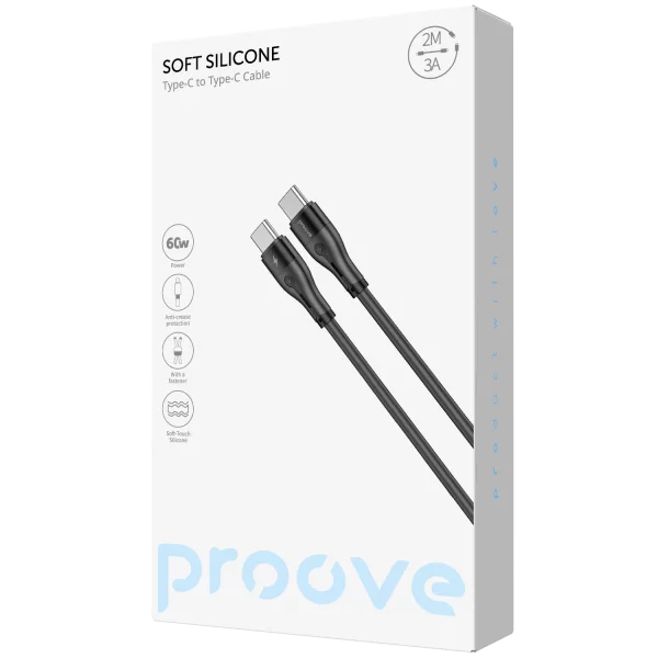Cable Proove Soft Silicone Type-C to Type-C 60W (2m) - Foto 1