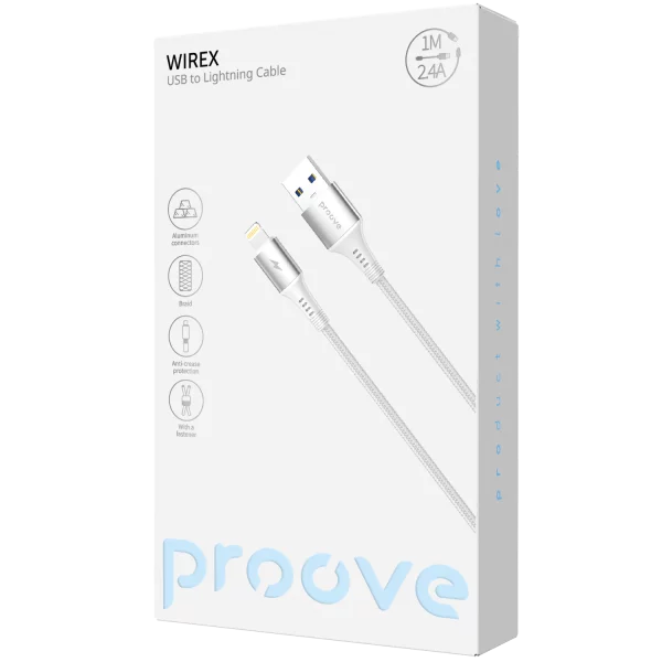 Cable Proove WireX USB to Lightning 2.4A (1m) - Photo 1