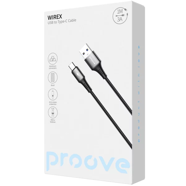 Cable Proove WireX USB to Type-C 3A (1m) - Photo 1
